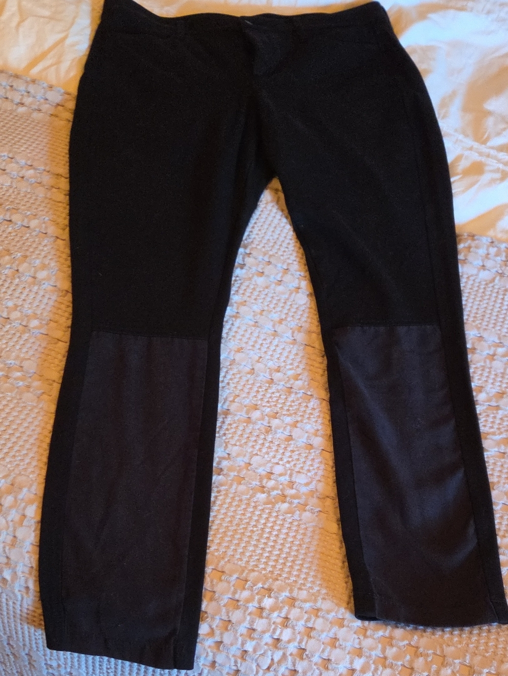 NYDJ Black Skinny Ponte Jeans with Knee Panels